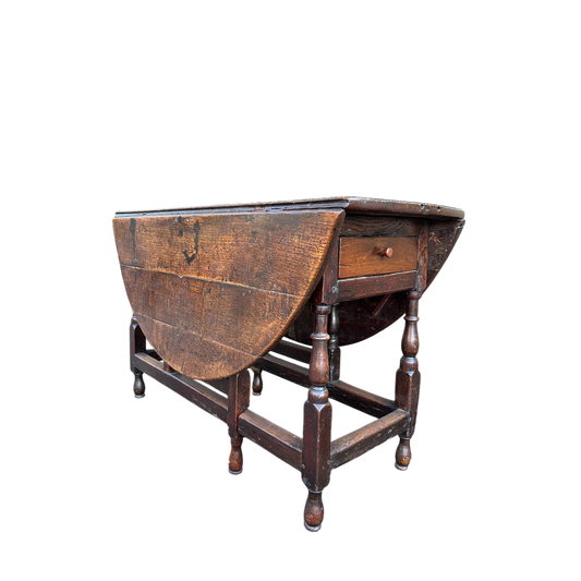 Antique Oak Drop Leaf Gate leg Dining Table