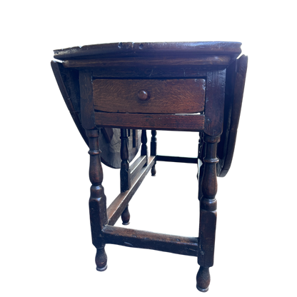 Antique Oak Drop Leaf Gate leg Dining Table