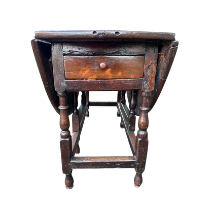 Antique Oak Drop Leaf Gate leg Dining Table