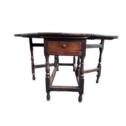Antique Oak Drop Leaf Gate leg Dining Table