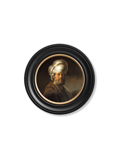 c 17th century rembrandts orient in size 70 x 70cm - glass-fronted framed wall art print with solid wood frame, a beautiful addition to stylish homes