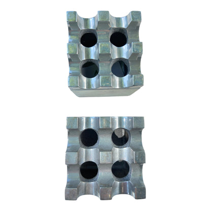 Aluminium Pair of Ultima Ashtrays By Holger Bäckström & Bo Ljungberg, Sweden 1970's DecorThe Furniture Recycling Shop
