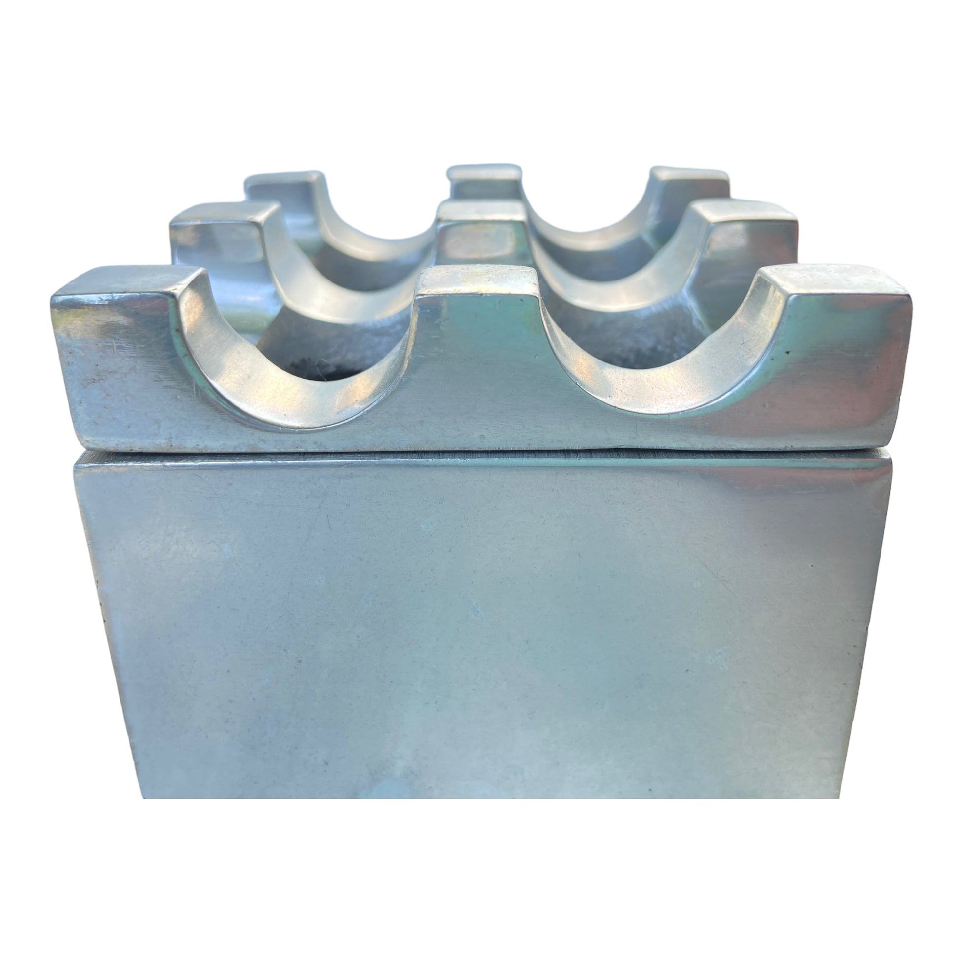Aluminium Pair of Ultima Ashtrays By Holger Bäckström & Bo Ljungberg, Sweden 1970's DecorThe Furniture Recycling Shop