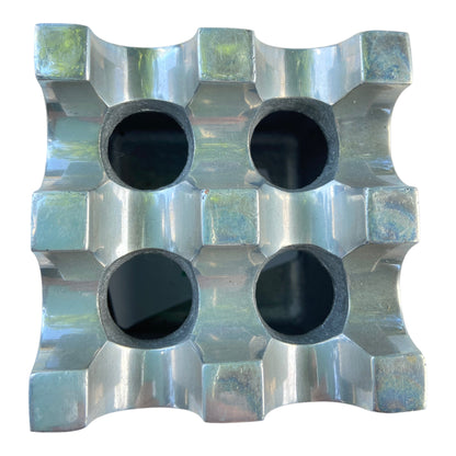 Aluminium Pair of Ultima Ashtrays By Holger Bäckström & Bo Ljungberg, Sweden 1970's DecorThe Furniture Recycling Shop
