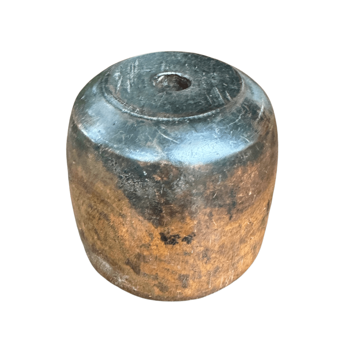 Antique 19th Century Equine 'Old Noggins' Wooden Stable Tethering Log / Candle HolderThe Furniture Recycling Shop