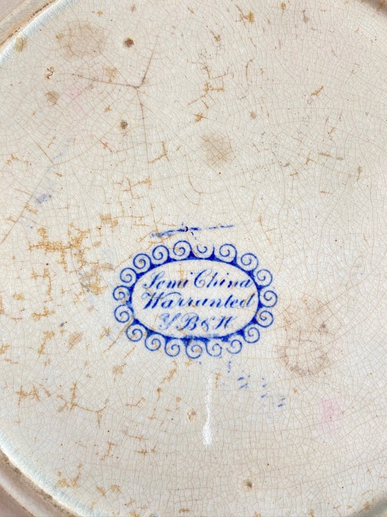 Antique Blue and White Willow Pattern Small Semi China Oriental Pattern Plate (1 of 2)The Furniture Recycling ShopFurniture