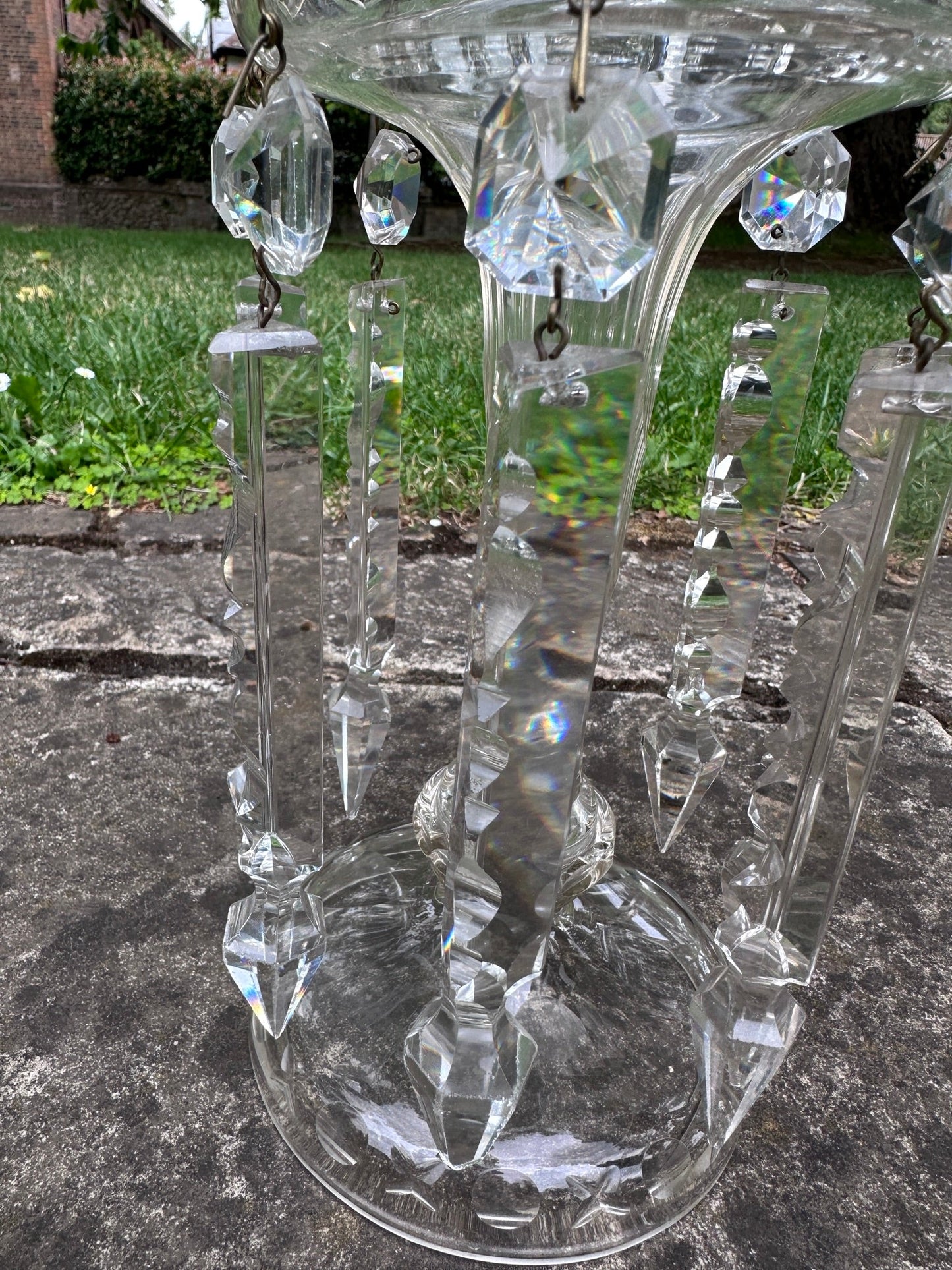Antique Cut Glass Lustre VaseThe Furniture Recycling Shop