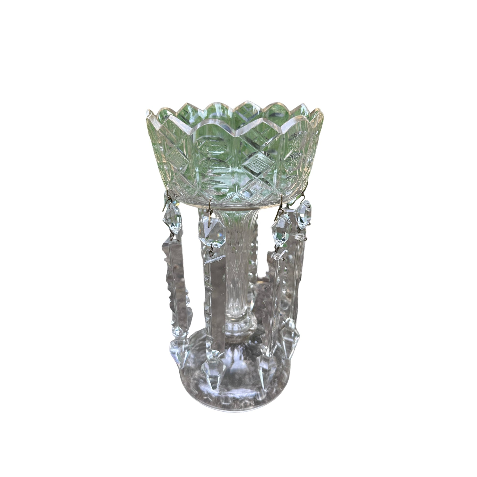 Antique Cut Glass Lustre VaseThe Furniture Recycling Shop
