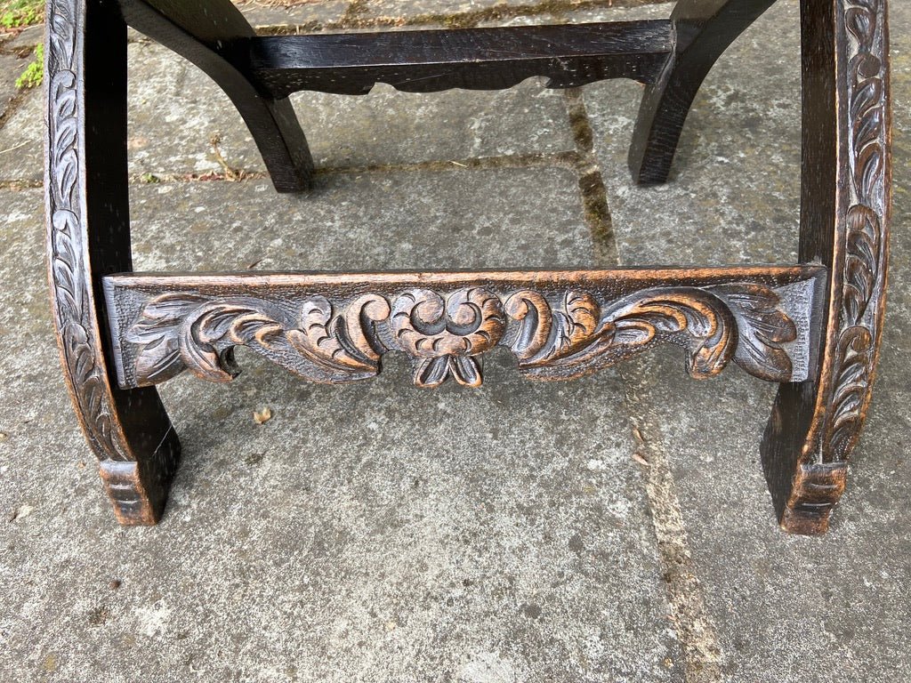 Antique Dutch Oak Early 19th Century Sermon Church ChairThe Furniture Recycling Shop