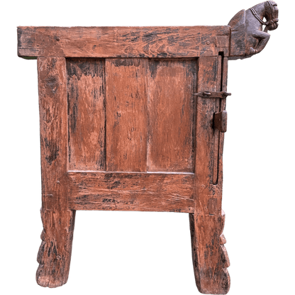Antique Indian Damchiya Dowry Chest Hand Carved Hardwood SideboardThe Furniture Recycling Shop