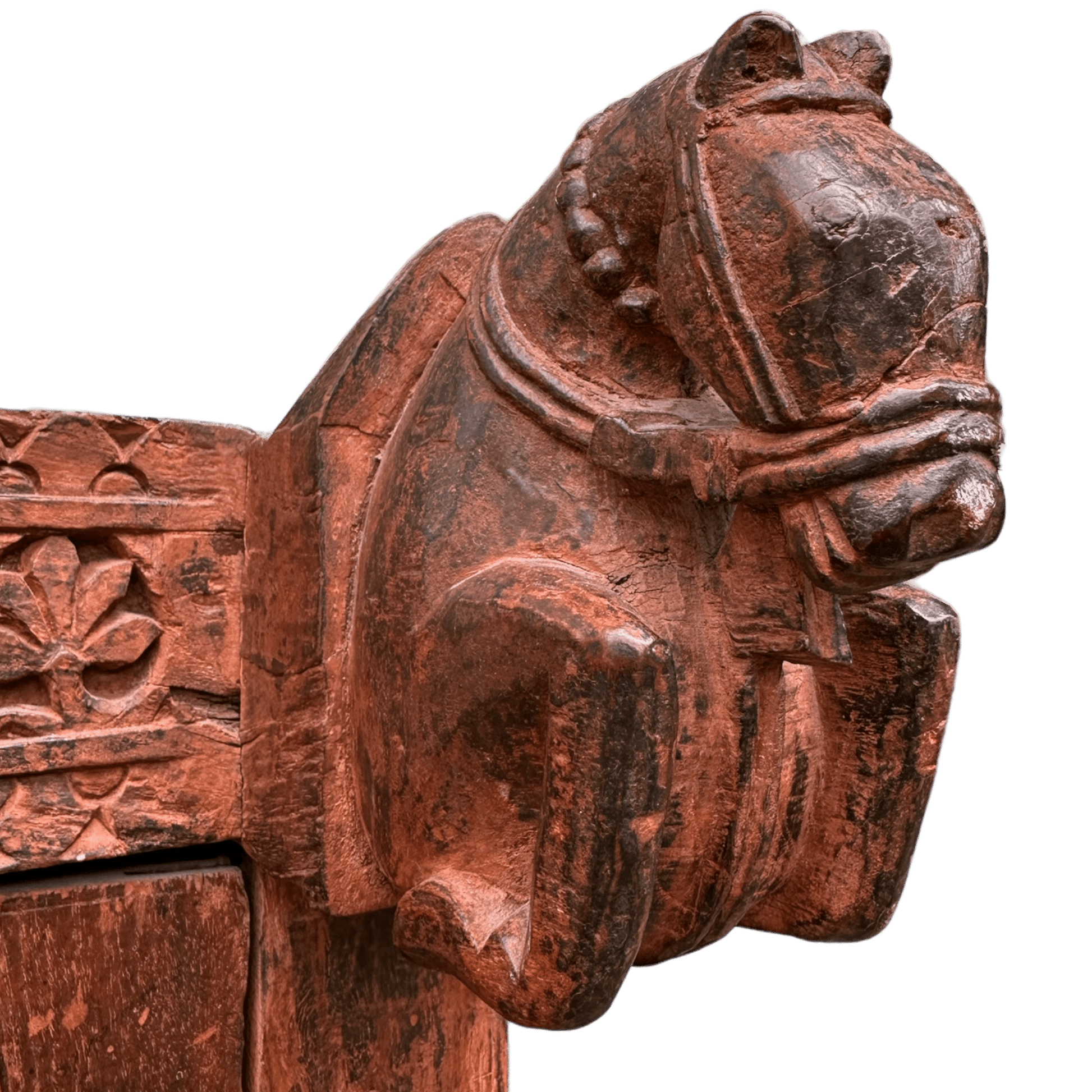 Antique Indian Damchiya Dowry Chest Hand Carved Hardwood SideboardThe Furniture Recycling Shop