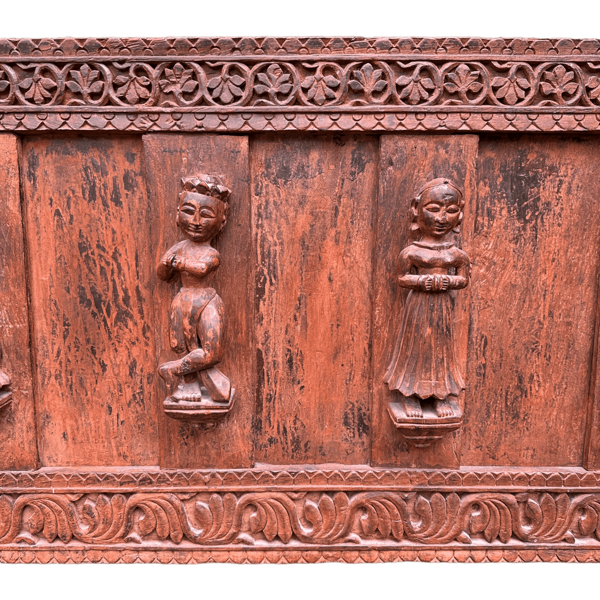 Antique Indian Damchiya Dowry Chest Hand Carved Hardwood SideboardThe Furniture Recycling Shop