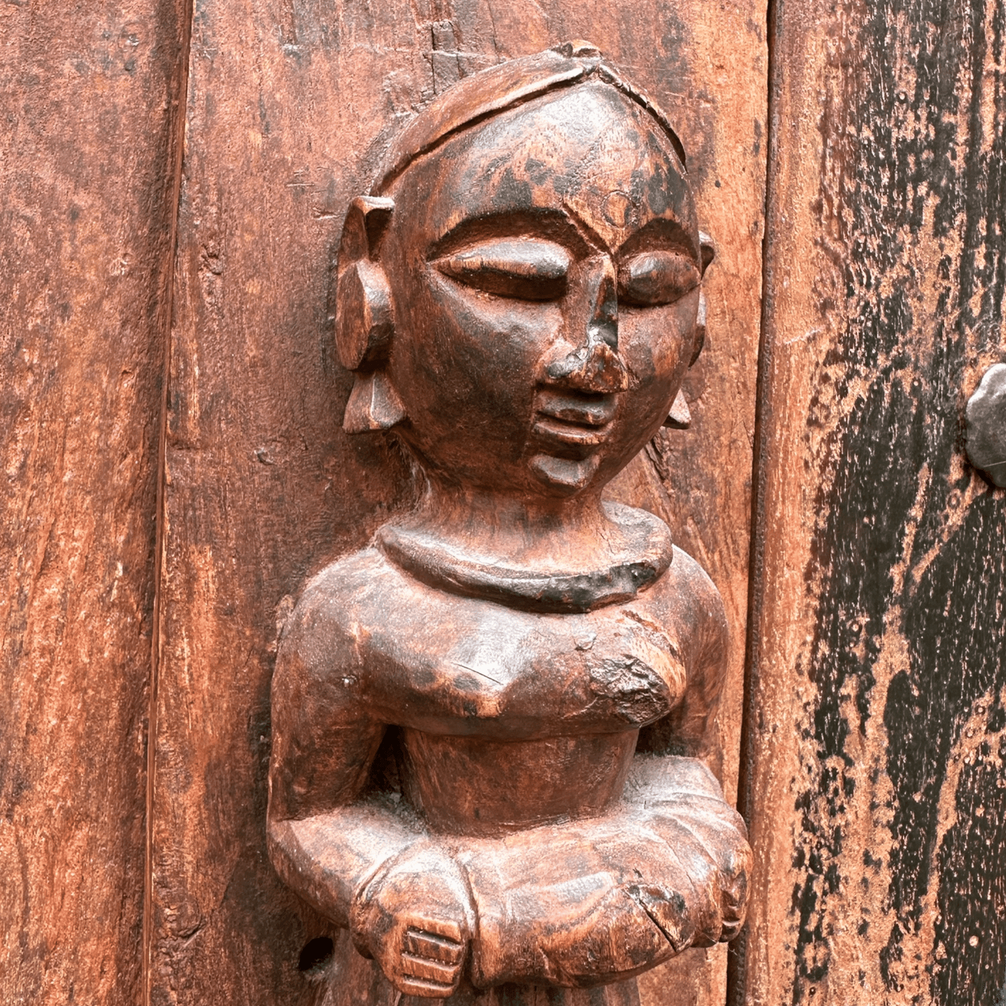 Antique Indian Damchiya Dowry Chest Hand Carved Hardwood SideboardThe Furniture Recycling Shop