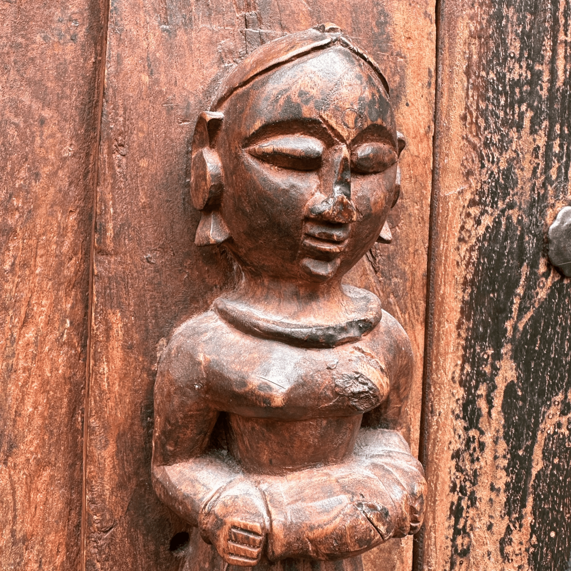 Antique Indian Damchiya Dowry Chest Hand Carved Hardwood SideboardThe Furniture Recycling Shop