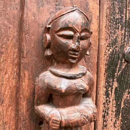 Antique Indian Damchiya Dowry Chest Hand Carved Hardwood SideboardThe Furniture Recycling Shop