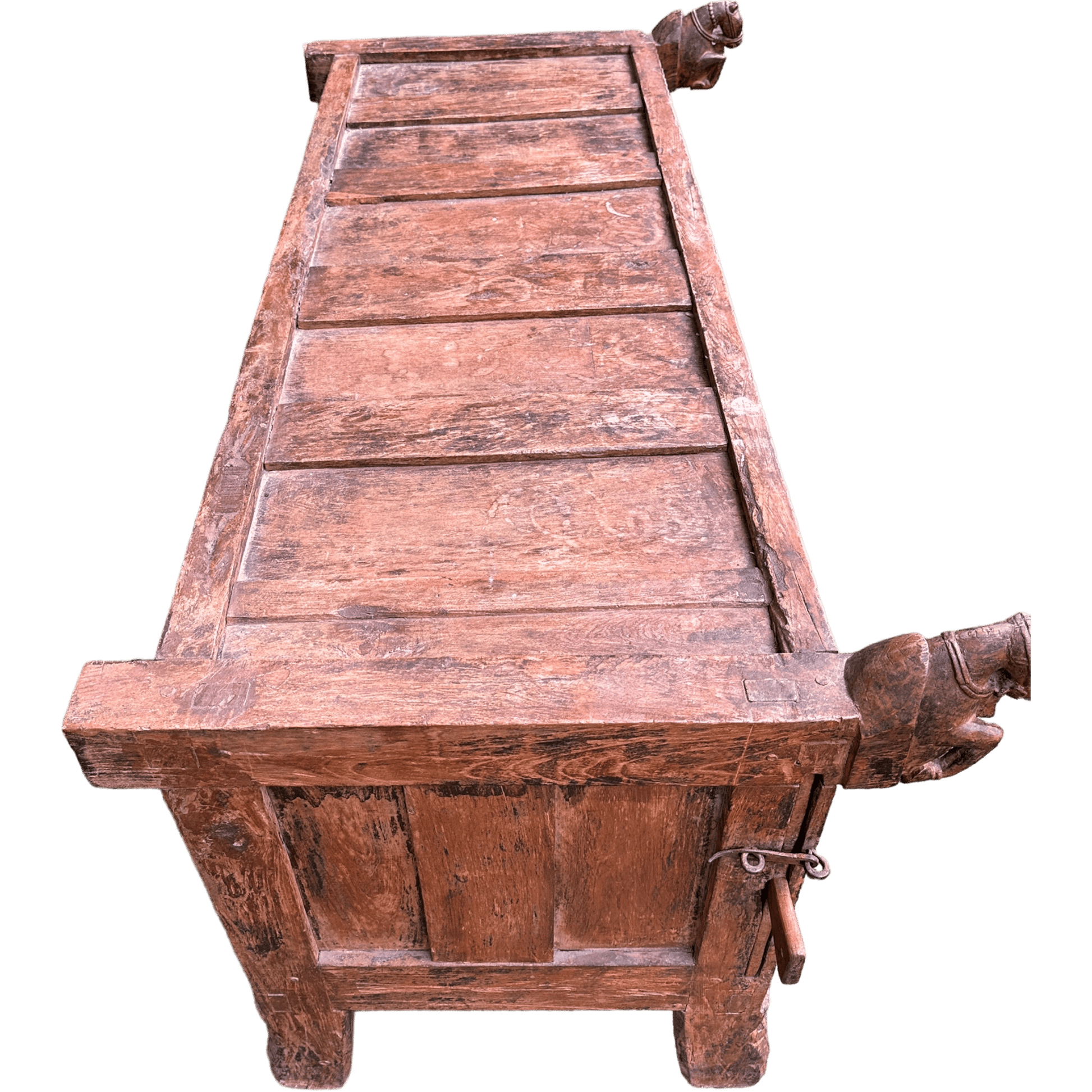 Antique Indian Damchiya Dowry Chest Hand Carved Hardwood SideboardThe Furniture Recycling Shop