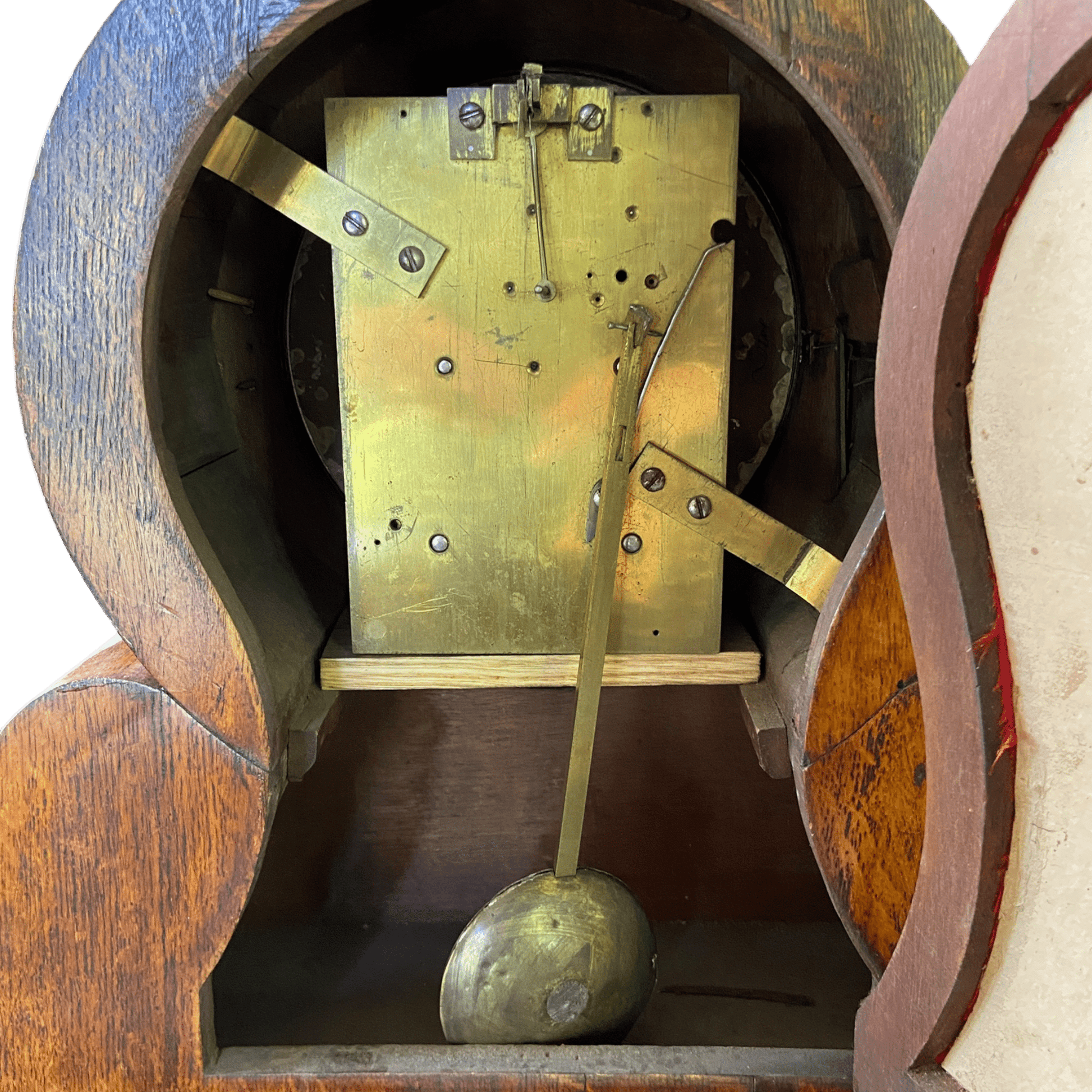 Antique James Murray Royal Exchange Mantel Clock – Elegant Oak Design with Spiral DetailsThe Furniture Recycling Shop