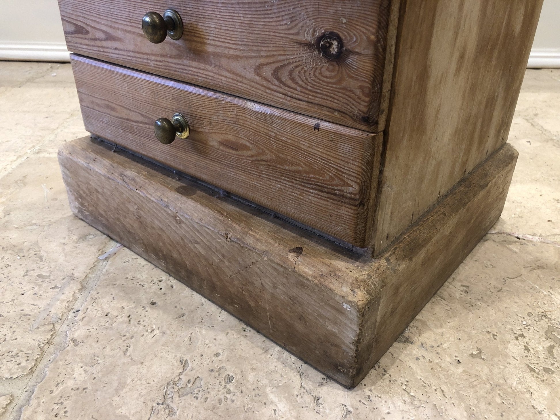 Antique Pine Collectors Cabinet Drawer Set With Collection Of ButterfliesThe Furniture Recycling Shop