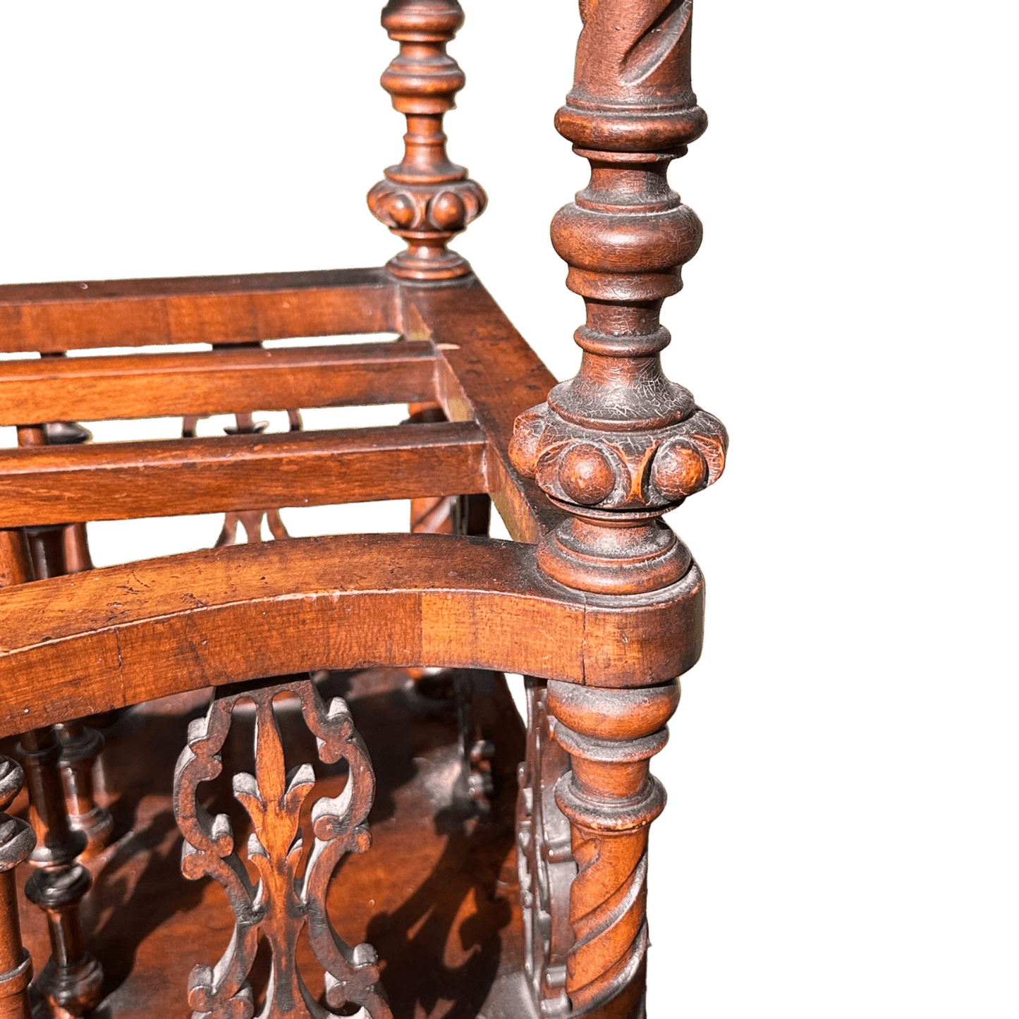 Antique Victorian Canterbury Magazine Rack with Drawer - Circa 1860The Furniture Recycling Shop