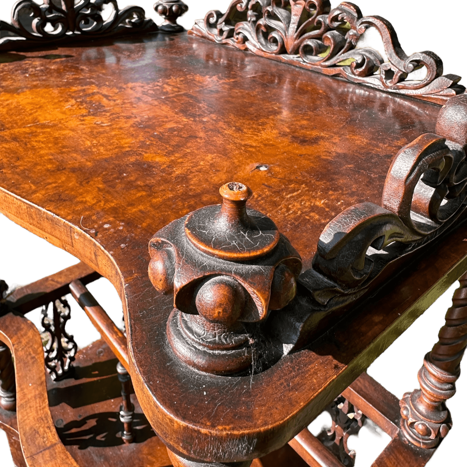 Antique Victorian Canterbury Magazine Rack with Drawer - Circa 1860The Furniture Recycling Shop