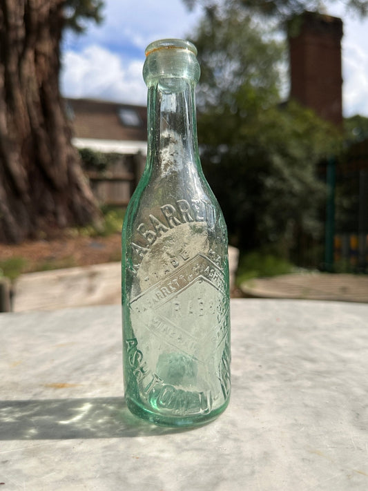 A.R. Barret & Co Ltd, Antique Aqua Blue Glass Bottle - Vintage Glass BottleThe Furniture Recycling ShopBottle