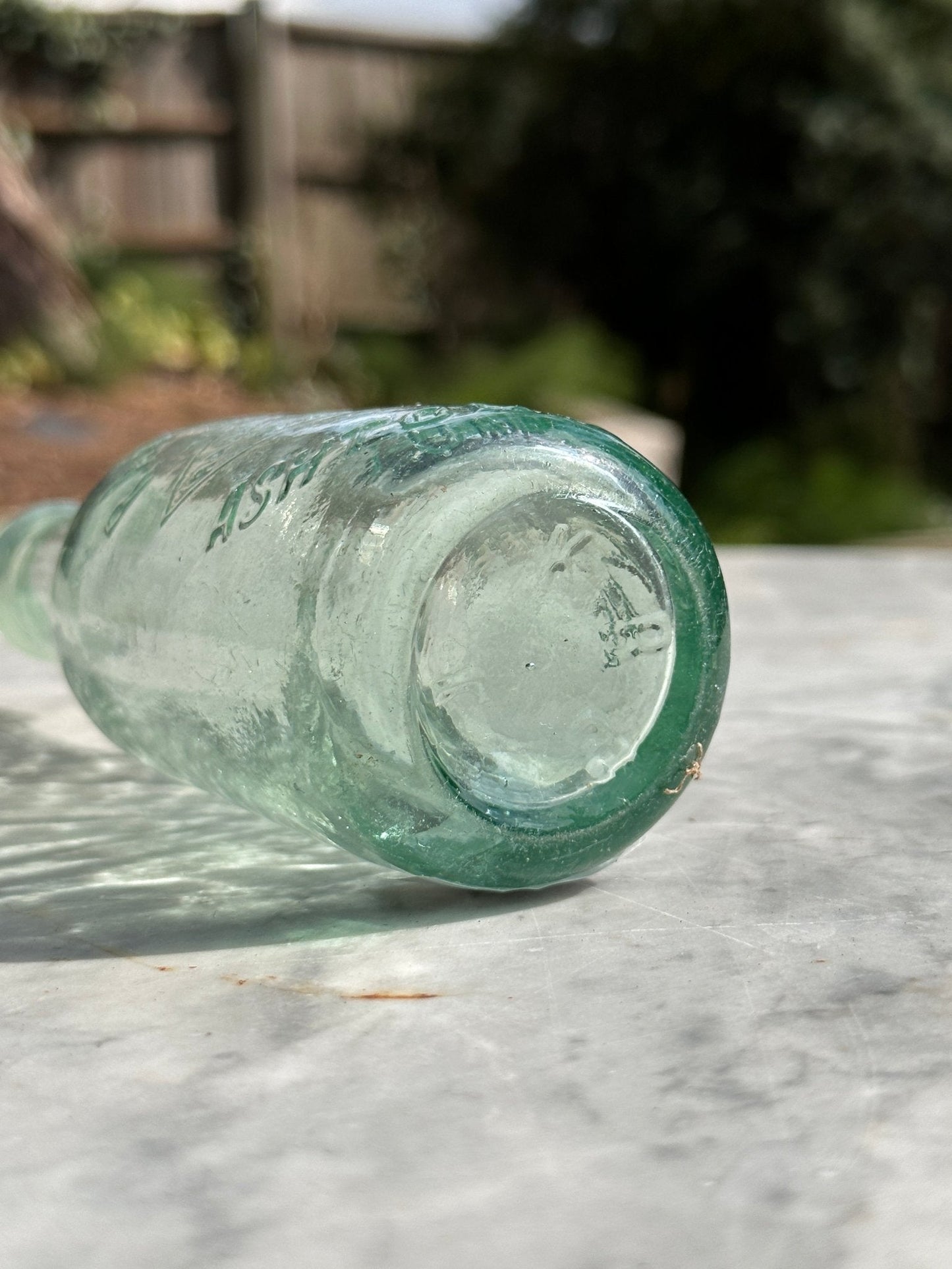 A.R. Barret & Co Ltd, Antique Aqua Blue Glass Bottle - Vintage Glass BottleThe Furniture Recycling ShopBottle