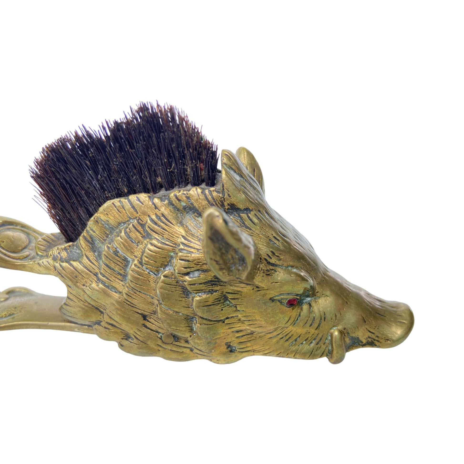 Boar’s Head-form Figure Victorian Letter Clip with Pen Nib BrushThe Furniture Recycling Shop