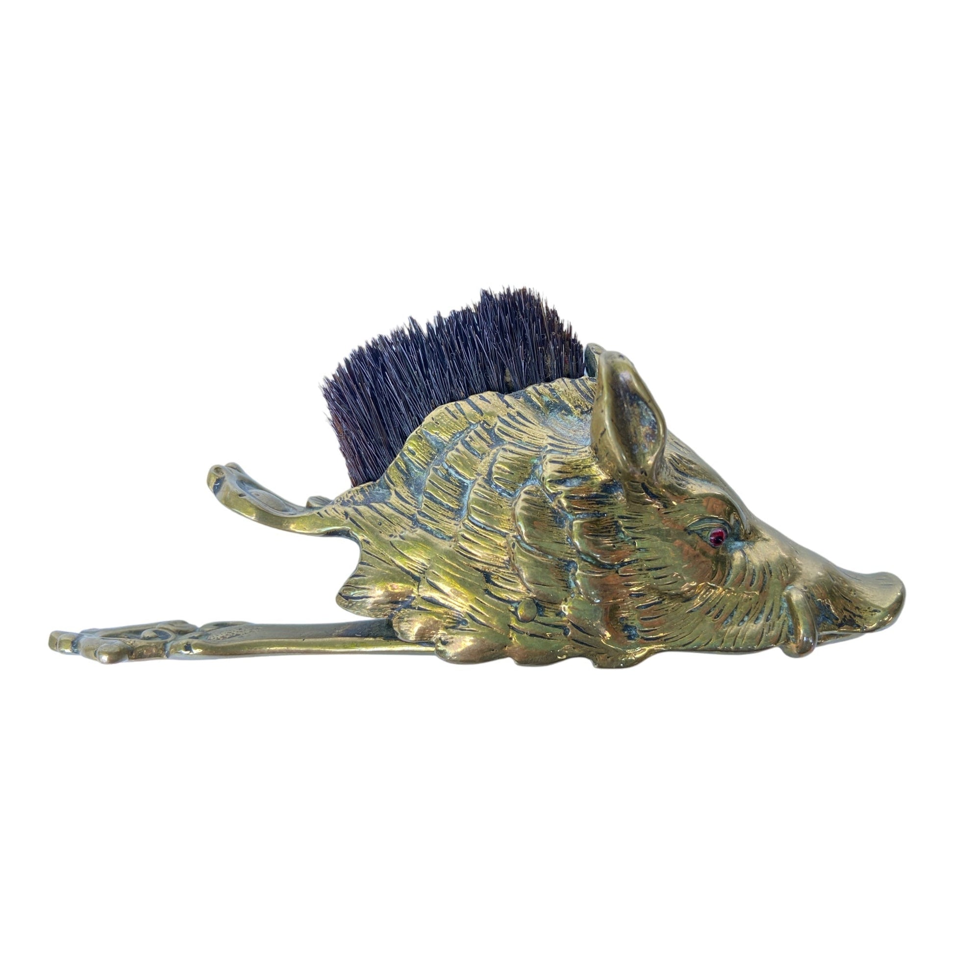 Boar’s Head-form Figure Victorian Letter Clip with Pen Nib BrushThe Furniture Recycling Shop