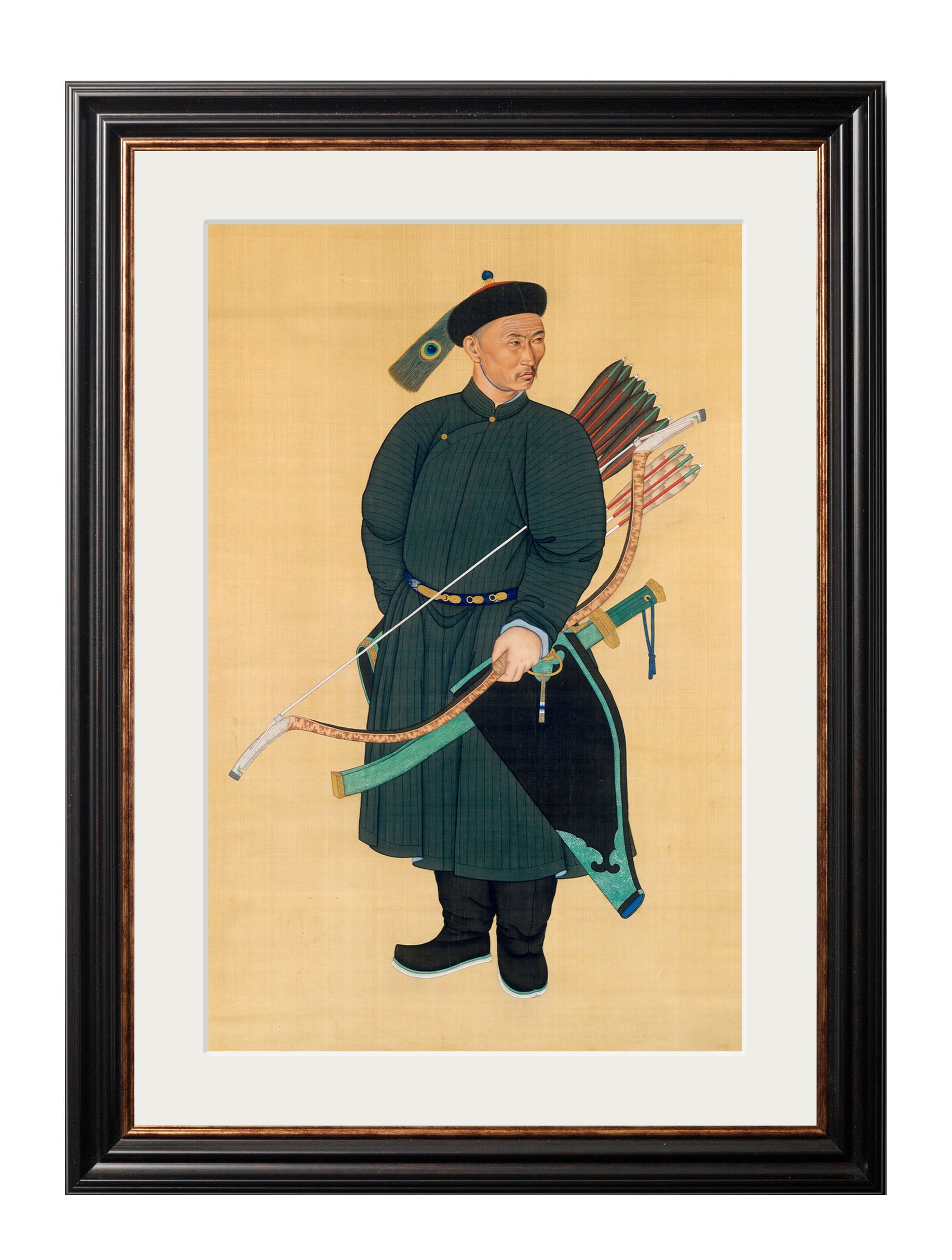 c.1760 Portrait of the Imperial Bodyguard in size 38 x 50cm - glass-fronted framed wall art print with solid wood frame, luxury wall art for sophisticated spaces