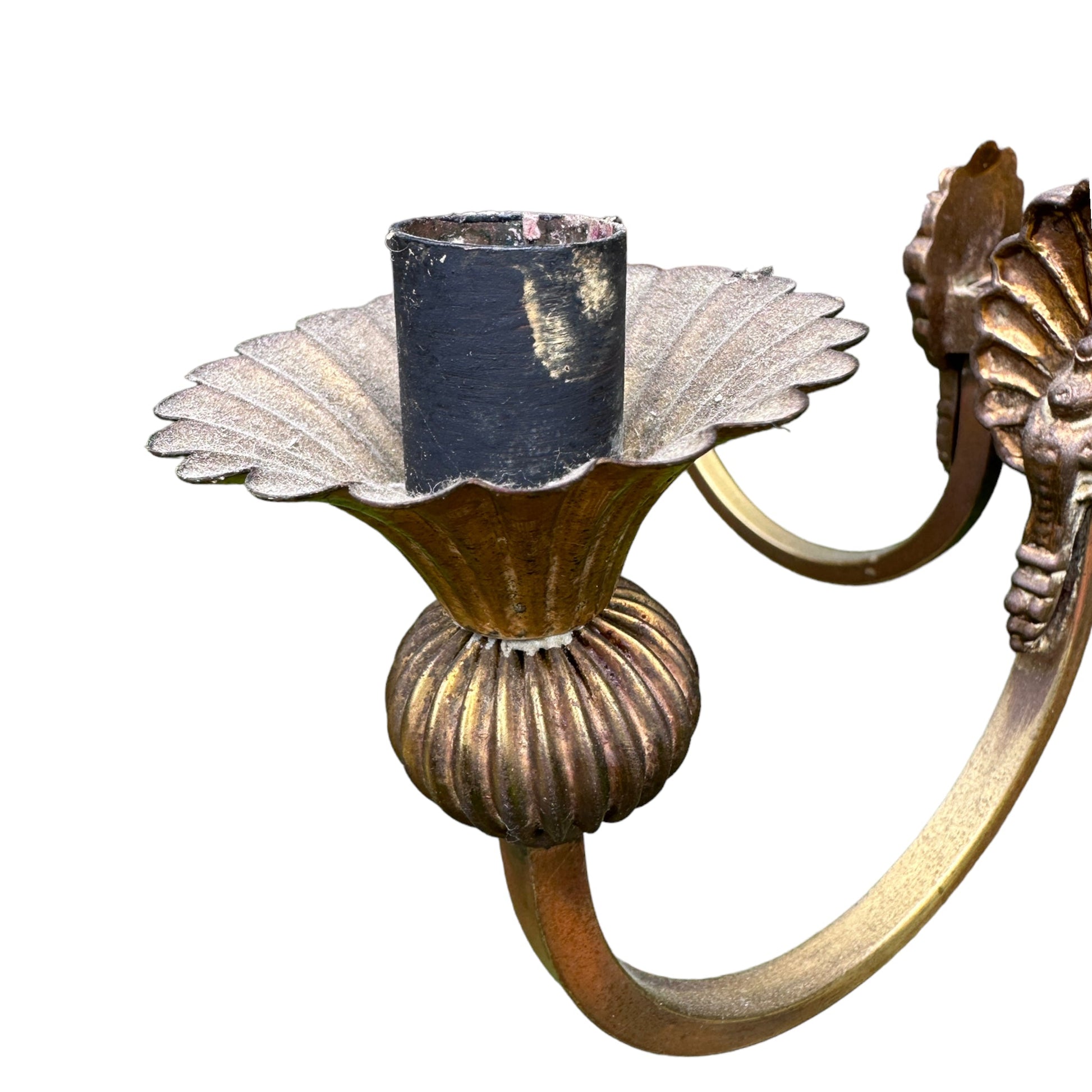 Brass Free Standing Tall Four Prong Candelabra Candle HolderThe Furniture Recycling Shop