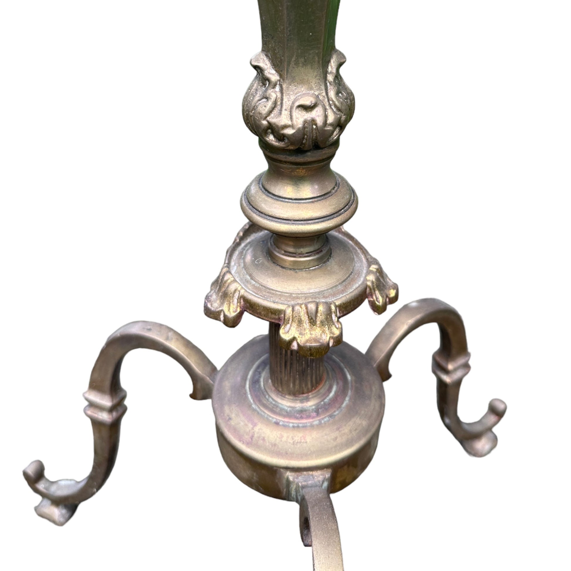 Brass Free Standing Tall Four Prong Candelabra Candle HolderThe Furniture Recycling Shop