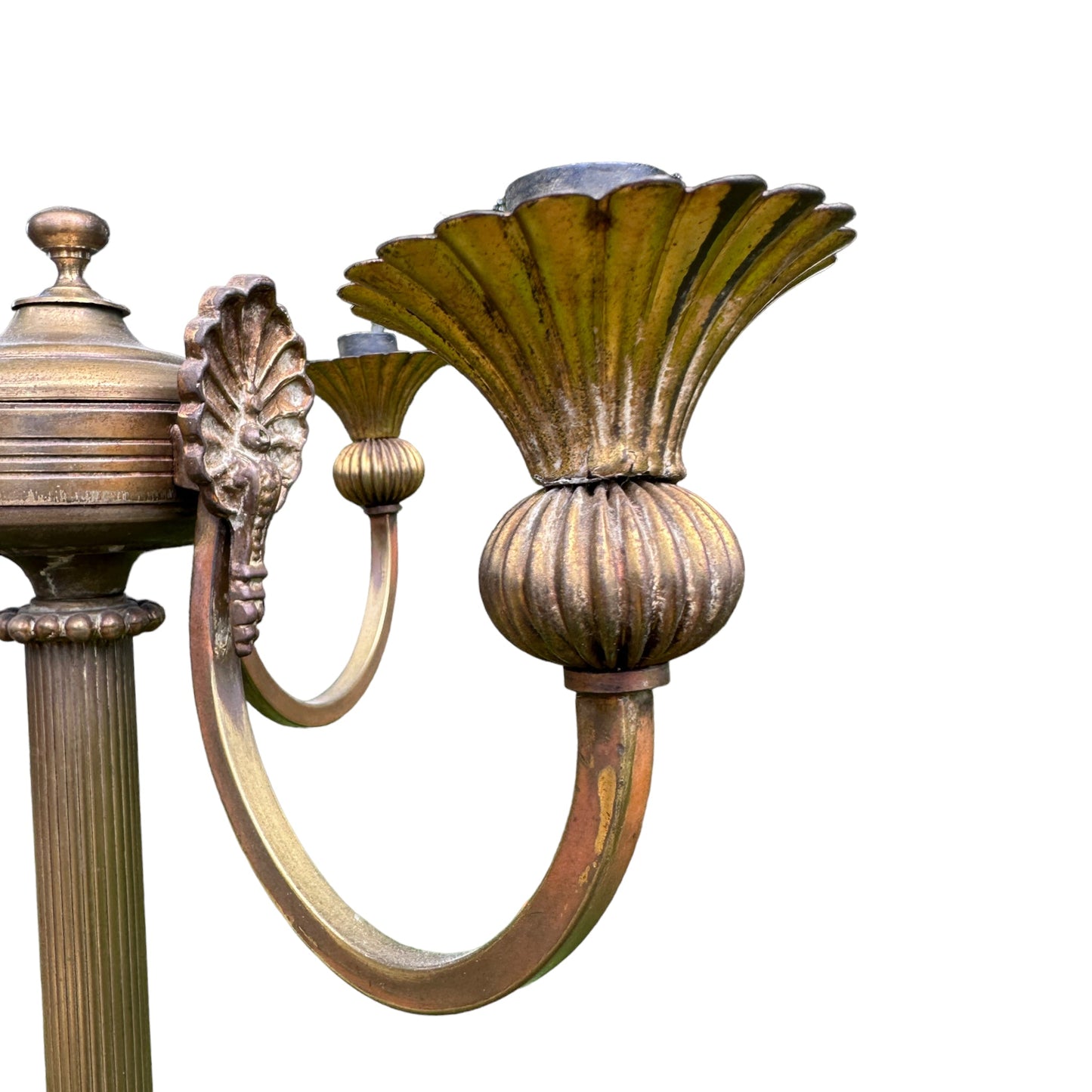 Brass Free Standing Tall Four Prong Candelabra Candle HolderThe Furniture Recycling Shop