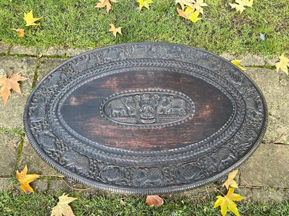 Carved Ebonised Indian Hardwood Elephant Head Side / Center Coffee Table Circa 1900The Furniture Recycling ShopFurniture