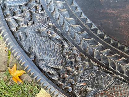 Carved Ebonised Indian Hardwood Elephant Head Side / Center Coffee Table Circa 1900The Furniture Recycling ShopFurniture