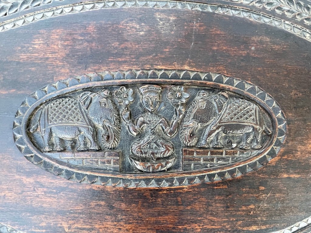 Carved Ebonised Indian Hardwood Elephant Head Side / Center Coffee Table Circa 1900The Furniture Recycling ShopFurniture
