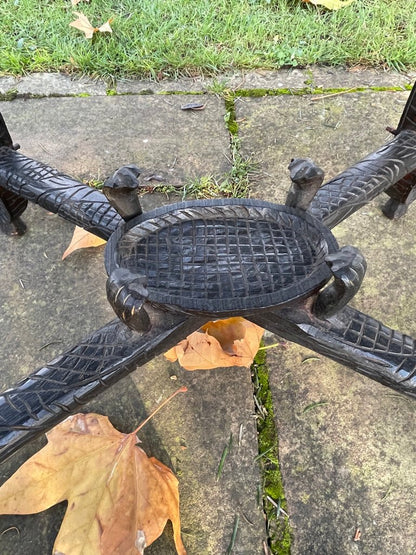 Carved Ebonised Indian Hardwood Elephant Head Side / Center Coffee Table Circa 1900The Furniture Recycling ShopFurniture
