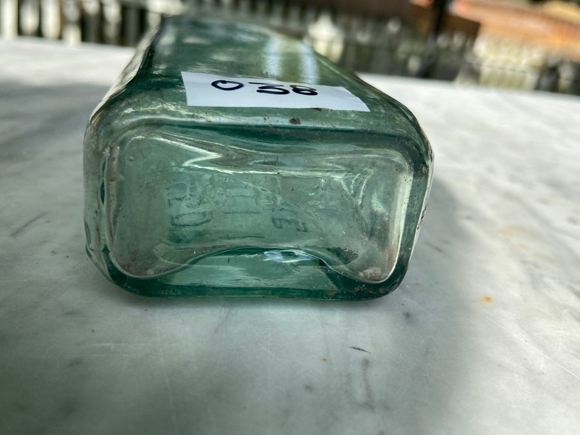 Clarke's World Famous Blood Mixture Antique Aqua Blue Glass Bottle - Vintage Glass BottleThe Furniture Recycling ShopBottle