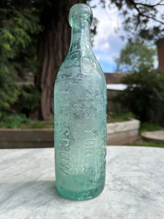 C.Moore, Glasgow Antique Aqua Glass Bottle - Collectable Glass BottleThe Furniture Recycling ShopBottle