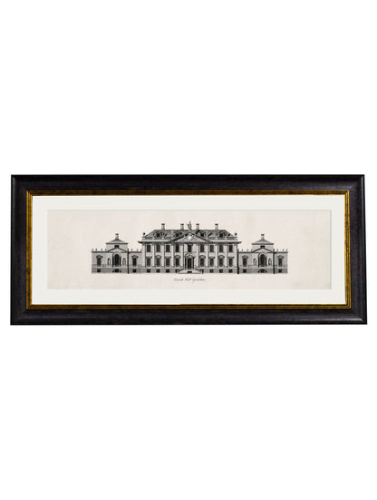 c 1737 belford hall northumberland framed print - premium glass-fronted framed art print with solid wood frame, ideal for modern interiors