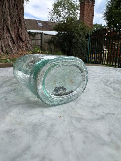 Cox & Malin Ltd Antique Aqua Glass Bottle - Vintage Glass BottleThe Furniture Recycling ShopBottle