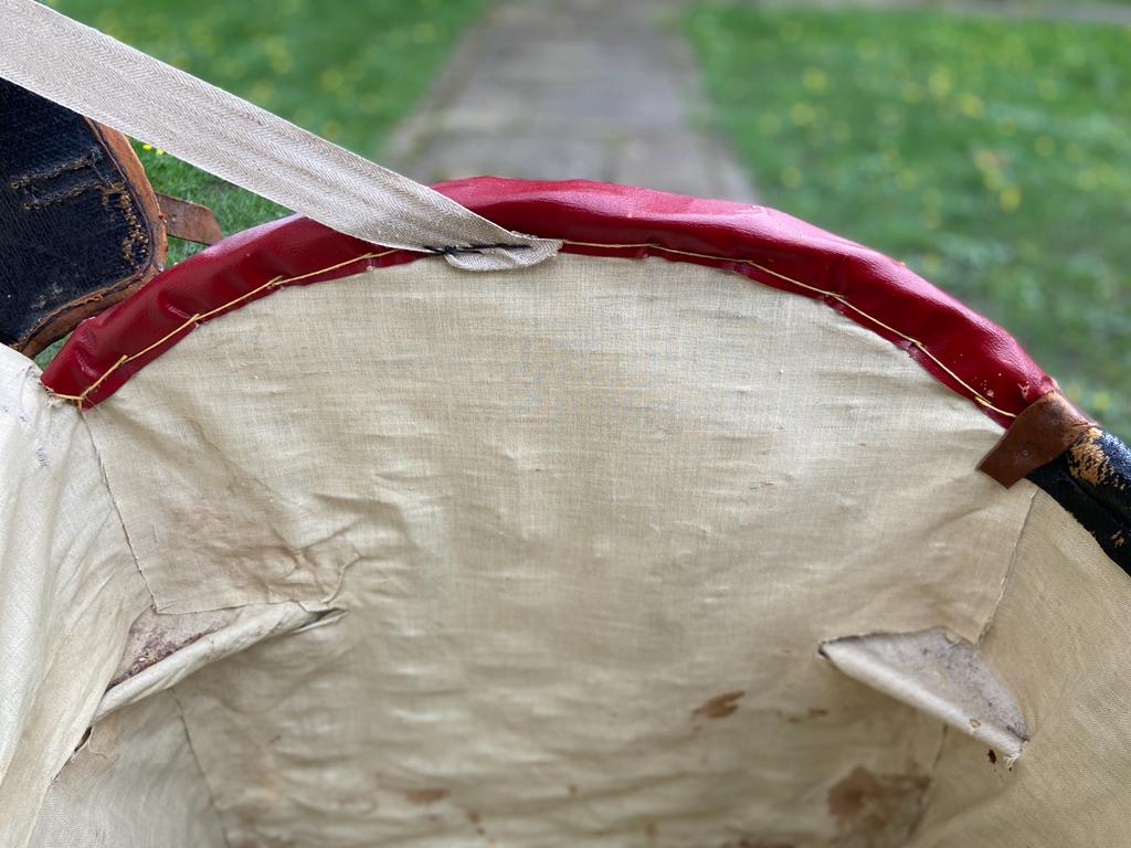 Early 20th Century Canvas and Leather Carriage Dome TrunkThe Furniture Recycling ShopFurniture