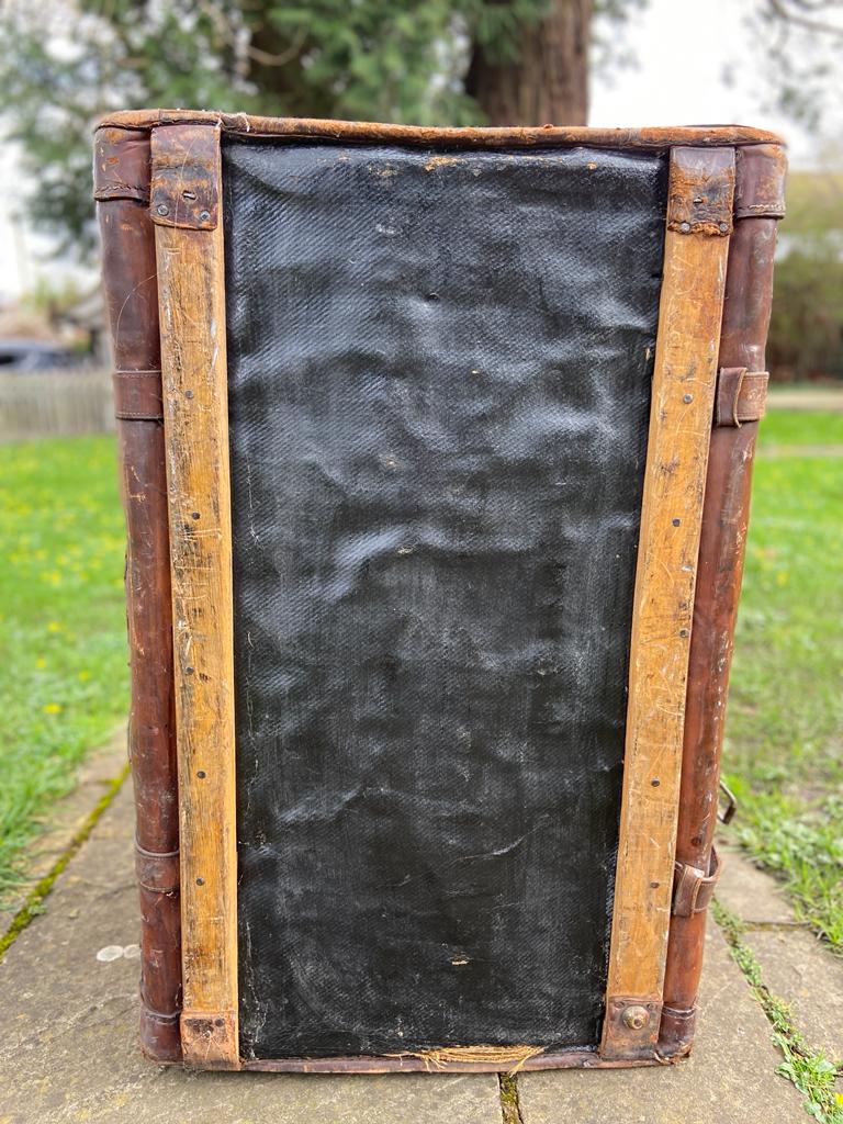 Early 20th Century Canvas and Leather Carriage Dome TrunkThe Furniture Recycling ShopFurniture