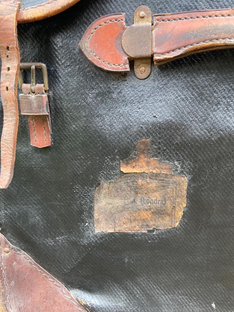 Early 20th Century Canvas and Leather Carriage Dome TrunkThe Furniture Recycling ShopFurniture