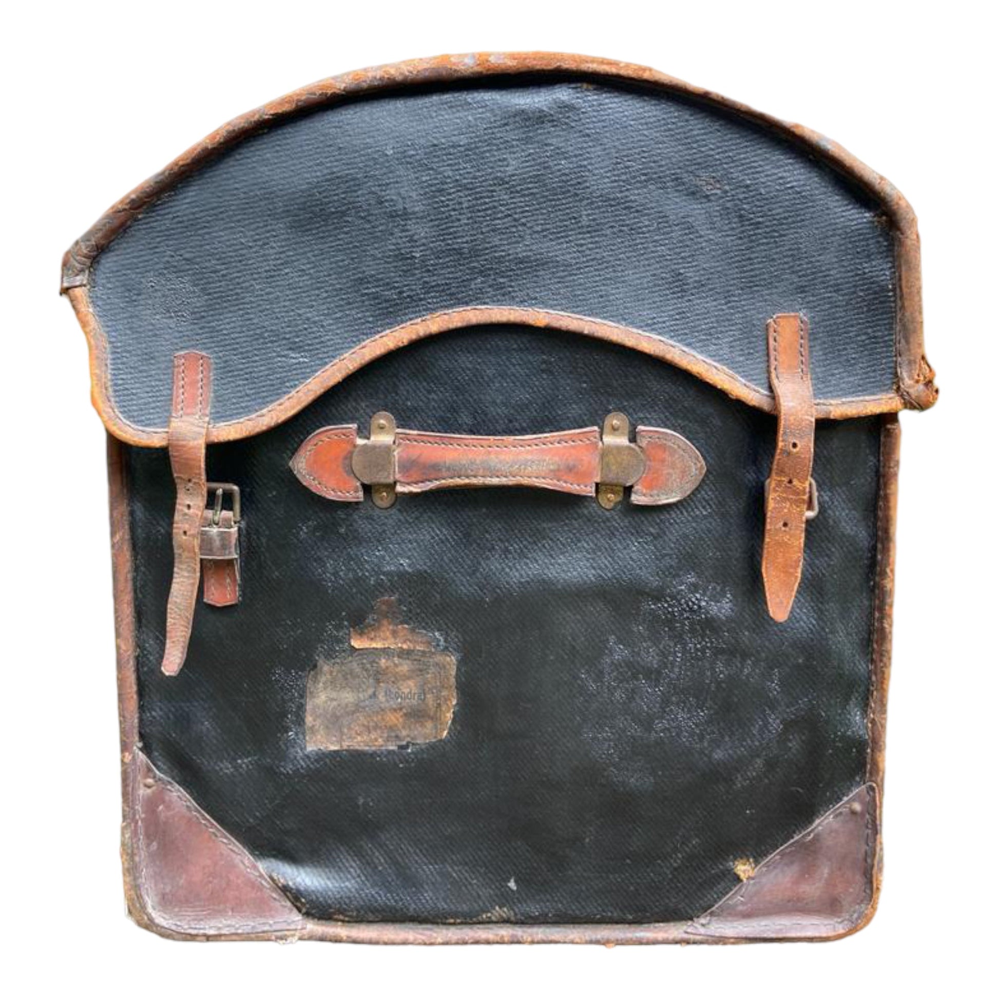 Early 20th Century Canvas and Leather Carriage Dome TrunkThe Furniture Recycling ShopFurniture
