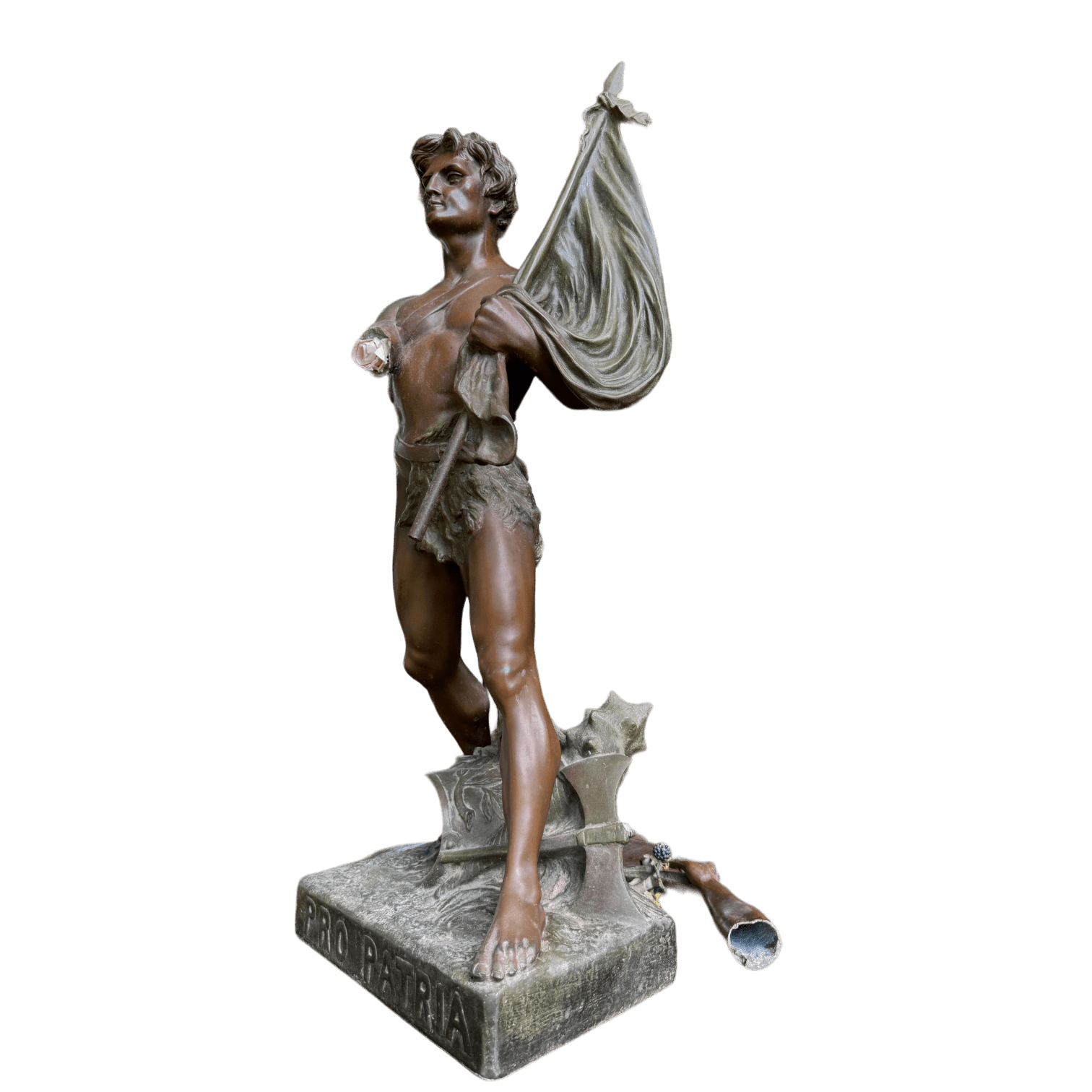 Early 20th Century Spelter Sculpture – Pro PatriaThe Furniture Recycling ShopDecor