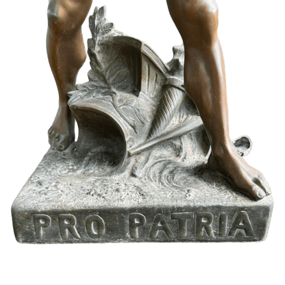 Early 20th Century Spelter Sculpture – Pro PatriaThe Furniture Recycling ShopDecor