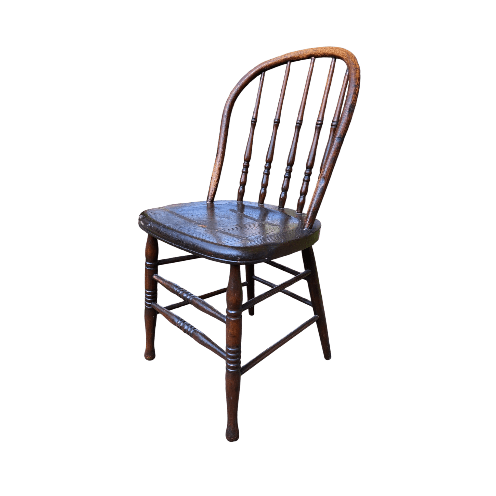Early 20th Century Vintage Oak Windsor Spindle Back ChairThe Furniture Recycling Shop