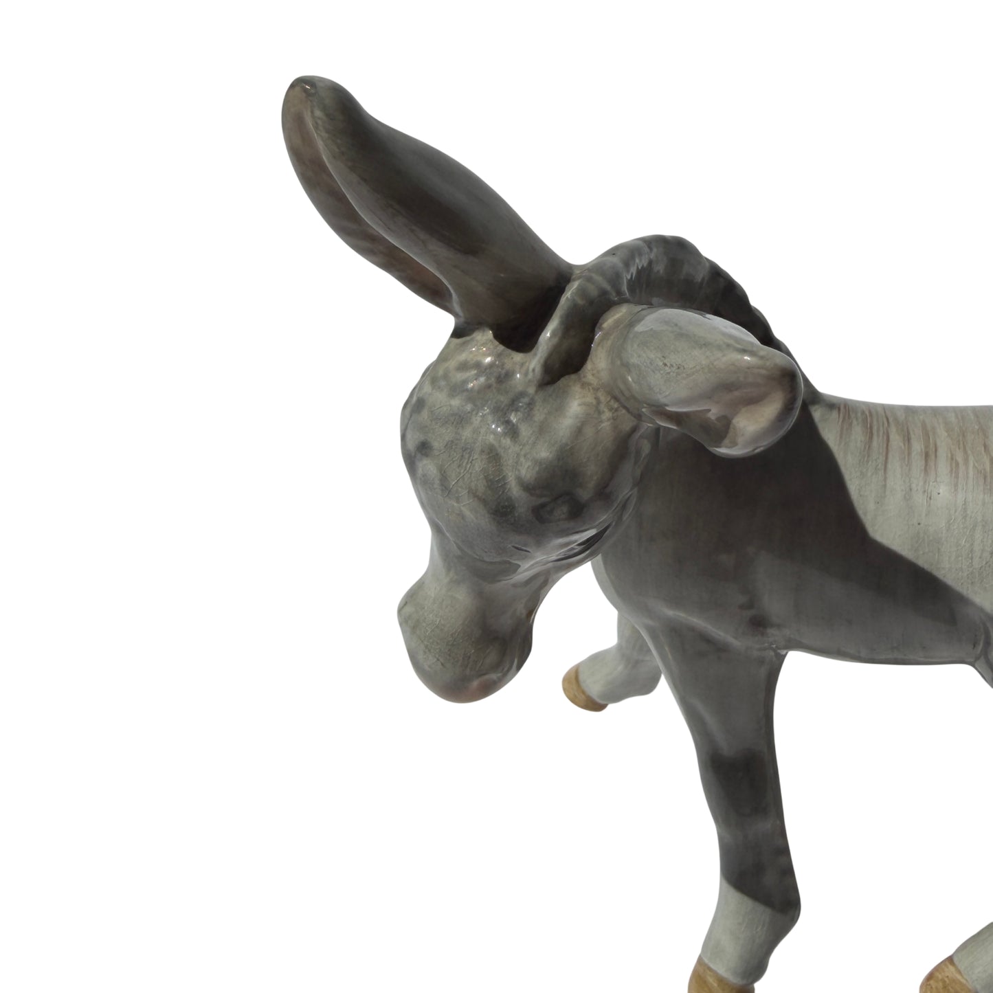 Underside of Wedgwood donkey figurine showing printed Wedgwood & Co. England backstamp