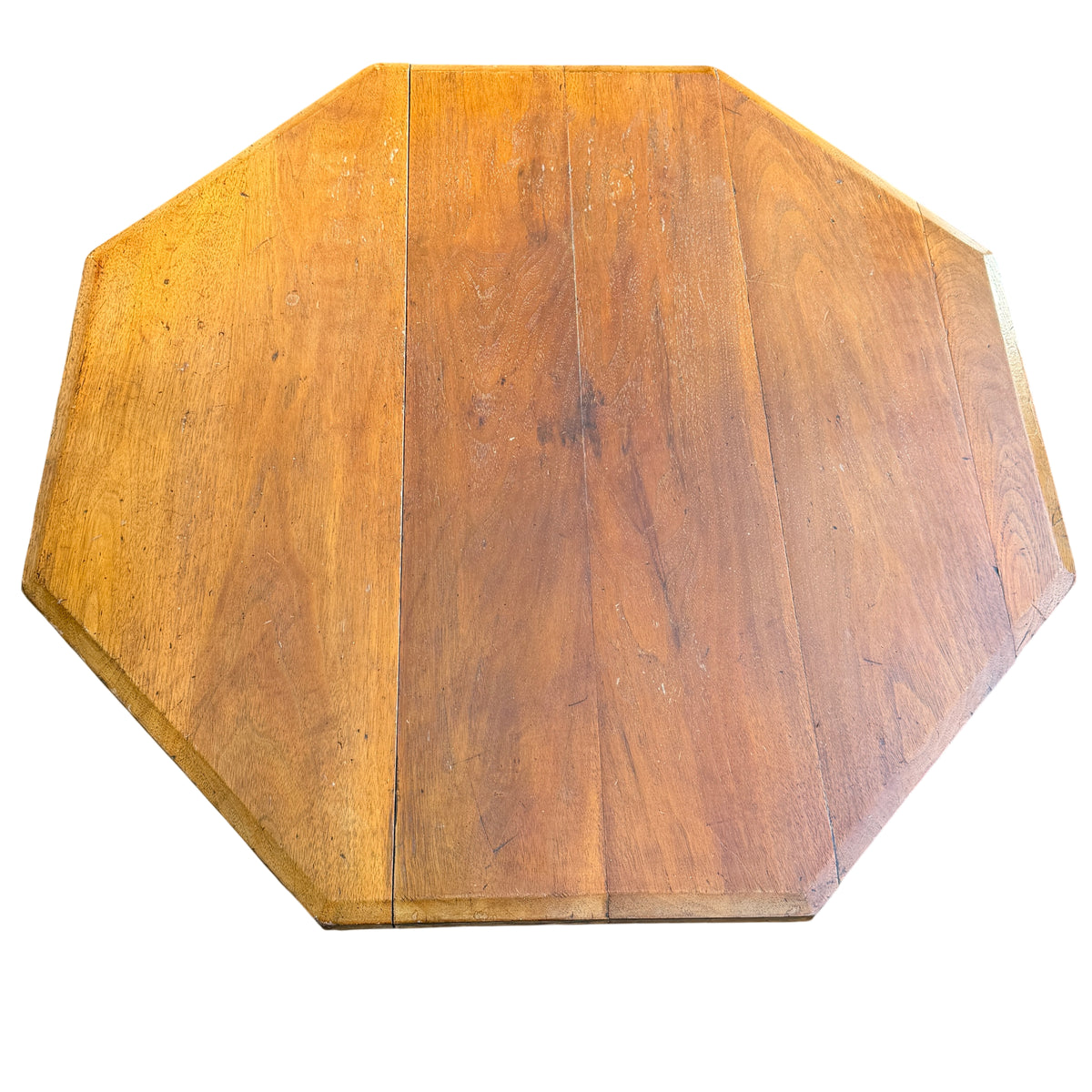 Detail of tabletop showing scratches, ring marks and surface wear