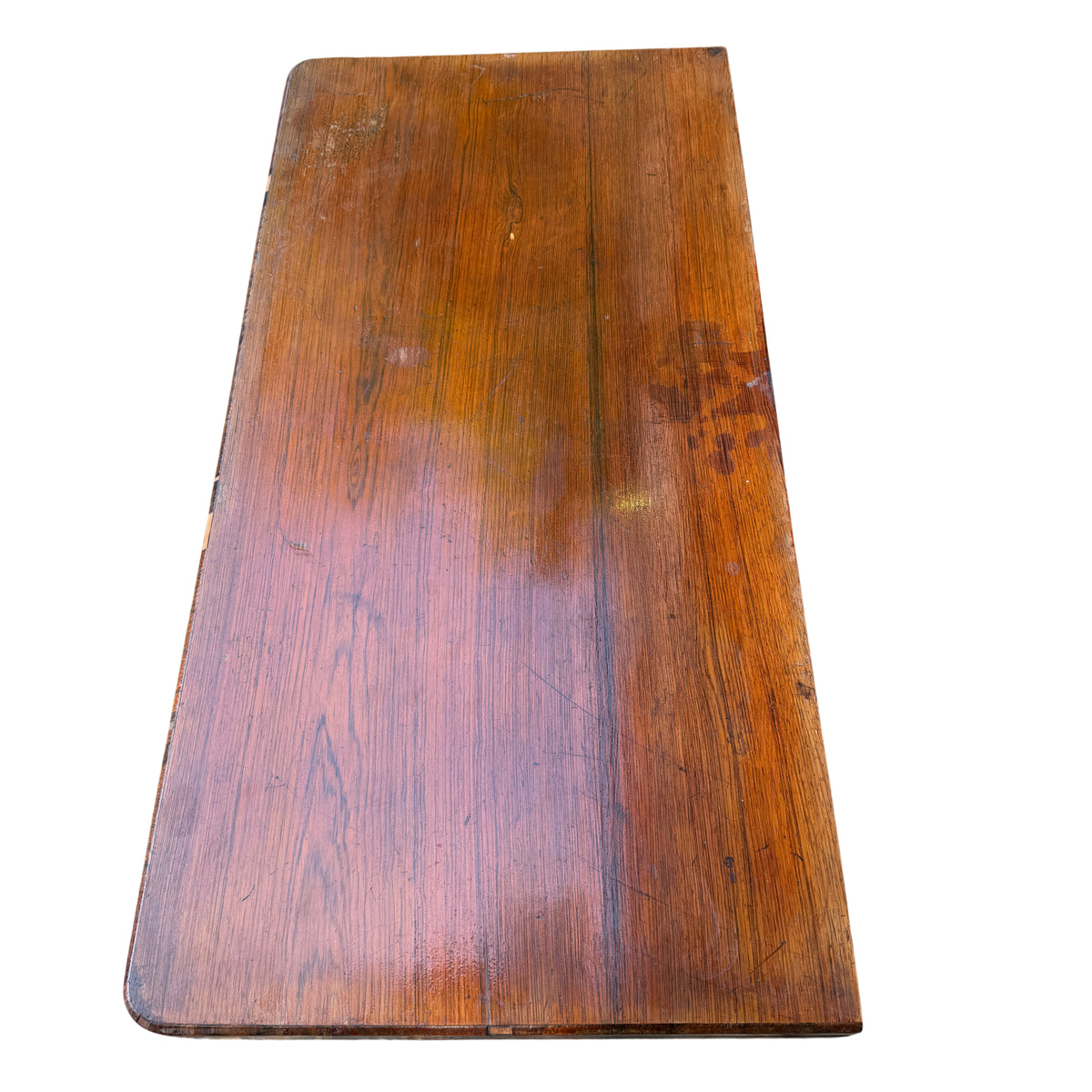 Tripod scroll feet with brass castors on Victorian pedestal table